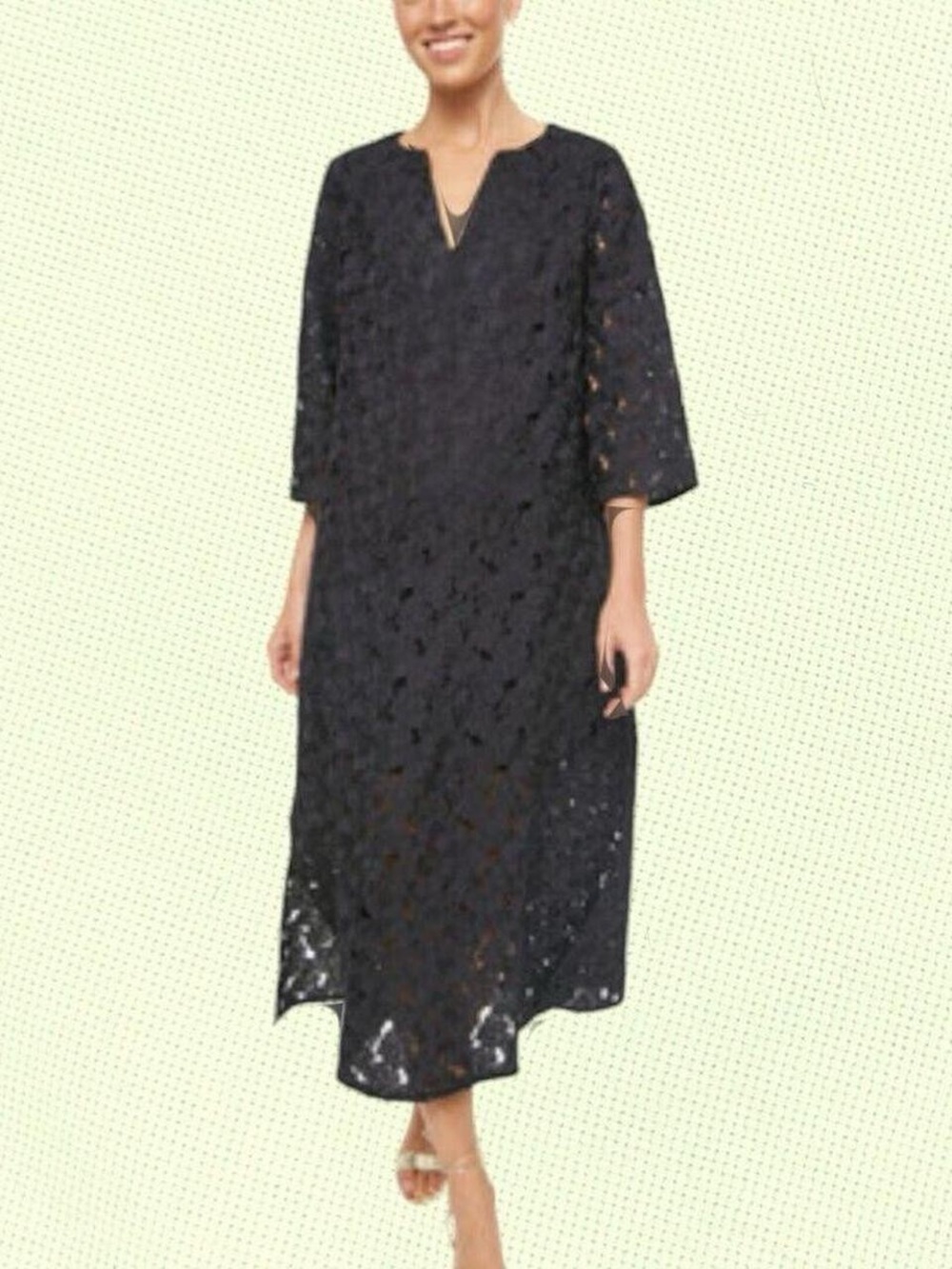 Tuckernuck Black Eyelet Maxi Dress